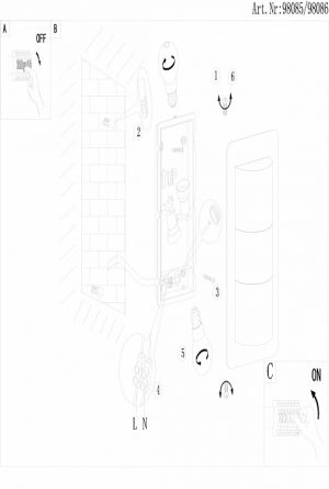 Alternative view of Уличный светильник настенный Eglo Cistierna 98086