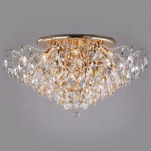 Люстра потолочная Eurosvet Crystal 10081/12 золото/прозрачный хрусталь Strotskis