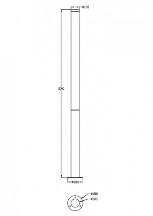 Alternative view of Уличный светильник наземный Maytoni Ginza O041FL-L100B3K