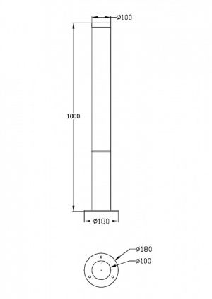 Alternative view of Уличный светильник наземный Maytoni Ginza O041FL-L30B3K