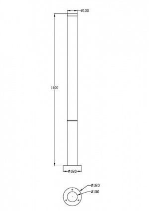 Alternative view of Уличный светильник наземный Maytoni Ginza O041FL-L50B3K