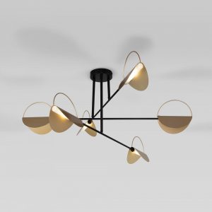 Люстра потолочная Eurosvet 70148/6 черный/золото a062042