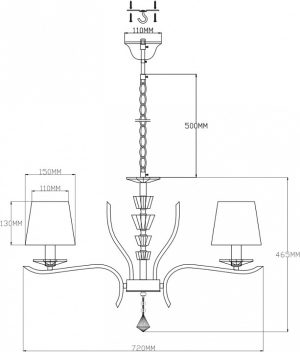 Alternative view of Люстра подвесная Moderli Silvestor V2551-5P