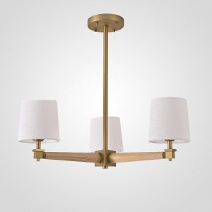 Люстра на штанге Imperiumloft Jorgenson White/Light wood 203578-26
