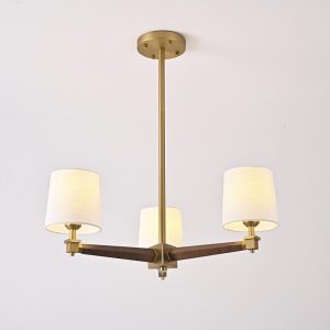Alternative view of Люстра на штанге Imperiumloft Jorgenson White/Dark wood 203579-26
