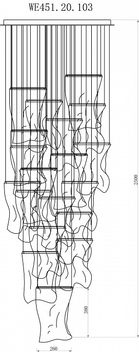 Alternative view of Люстра подвесная Wertmark Hanna WE451.20.103